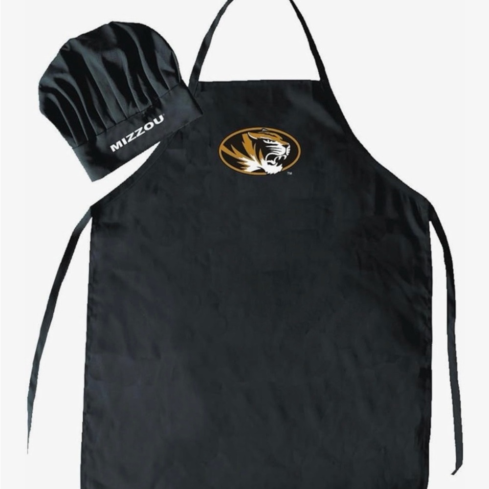 Mizzou Black Apron and Chef Hat Set NEW